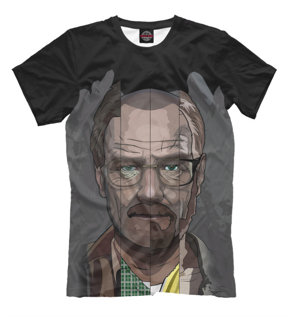 Мужская футболка с изображением Heisenberg's цвета Серый