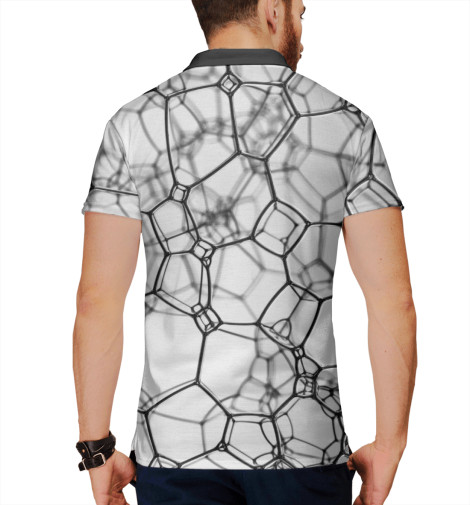 

Поло Print Bar, Белый, Сетка