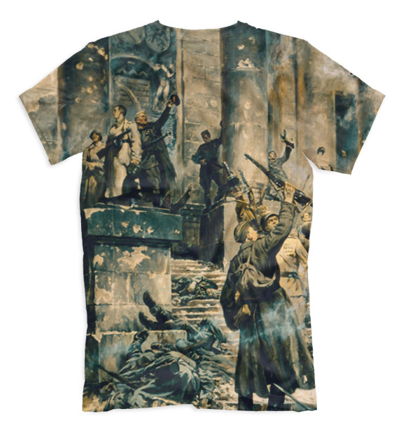 Футболка для мальчиков с изображением 9 мая цвета Белый