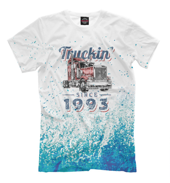 Мужская футболка с изображением Truckin Since 1993 цвета Белый