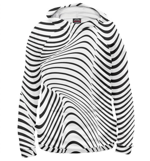 Мужское худи с изображением Abstractness цвета Белый