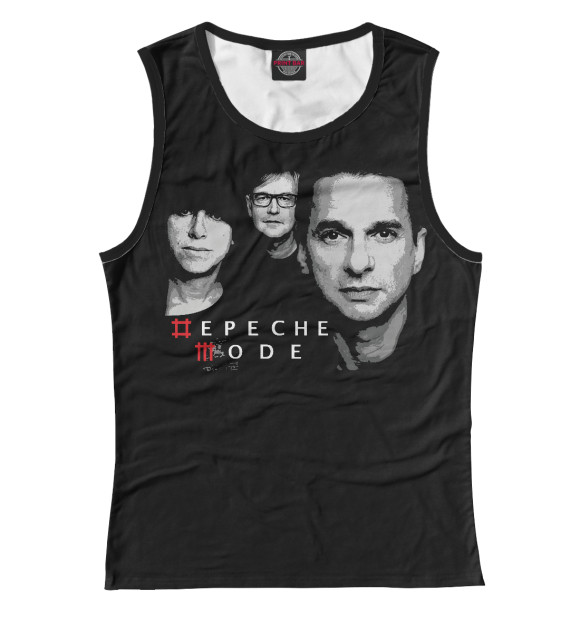 Женская майка с изображением Depeche Mode цвета Белый
