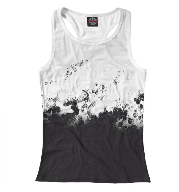 Женская майка-борцовка с изображением Краска и ничего лишнего цвета Белый