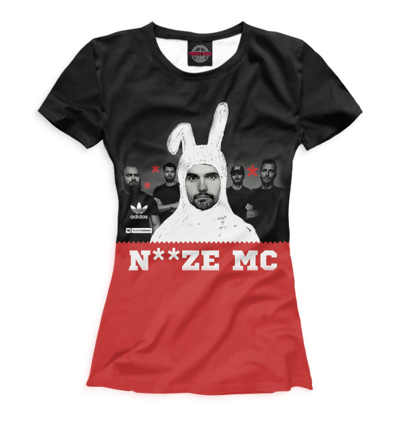 Женская футболка с изображением Noize MC цвета Белый