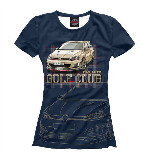 Женская футболка с изображением Golf mk7 цвета Белый