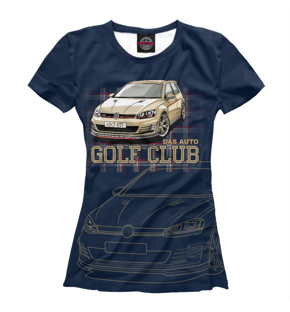 Футболка для девочек с изображением Golf mk7 цвета Белый