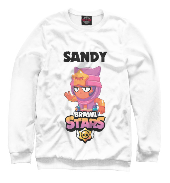 Женский свитшот с изображением Brawl Stars SANDY цвета Белый