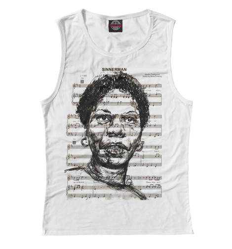 

Майки Print Bar, Белый, Nina Simone