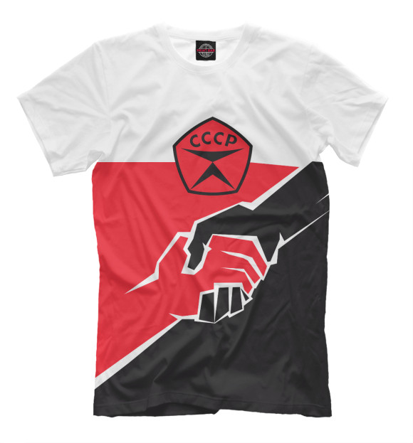 Мужская футболка с изображением СССР Коммунизм цвета Молочно-белый