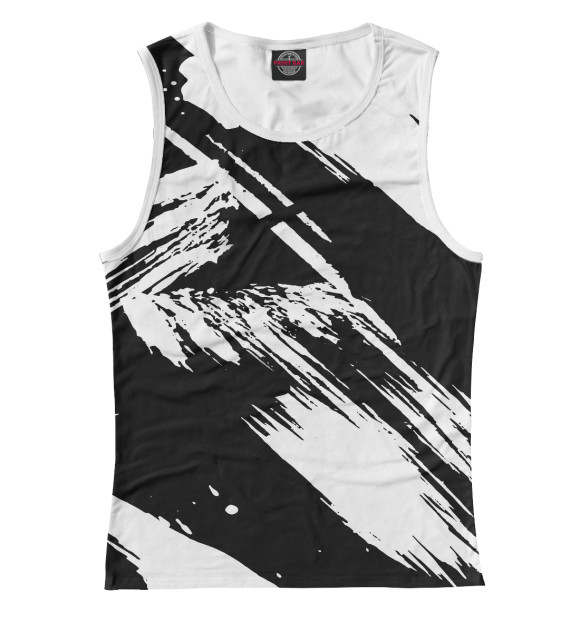 Майка для девочки с изображением Чёрно-Белые краски цвета Белый