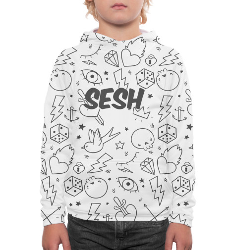 

Худи Print Bar, Белый, Bones