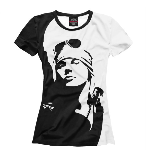 Футболка для девочек с изображением Axl Rose цвета Белый