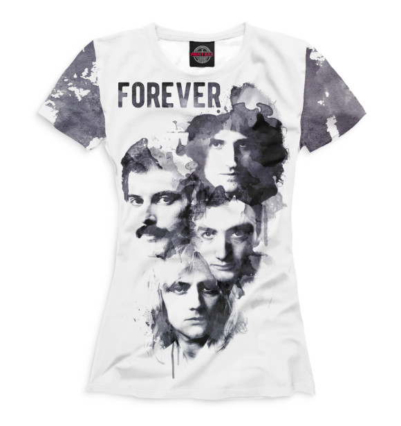 Женская футболка с изображением Forever цвета Белый