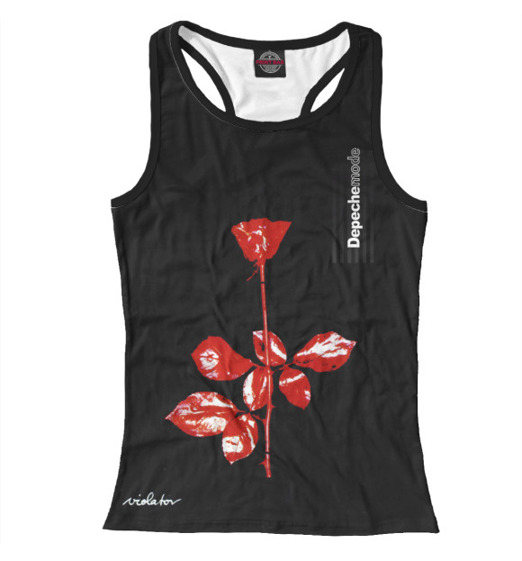 Женская майка-борцовка с изображением Depeche Mode цвета Белый