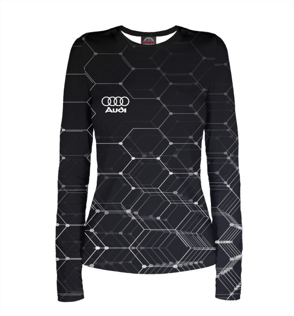 Женский лонгслив с изображением Audi цвета Белый