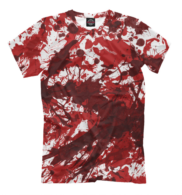 Мужская футболка с изображением Кровь цвета Молочно-белый