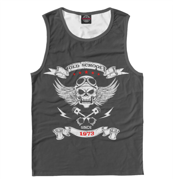 Майка для мальчика с изображением Олдскул 1973 цвета Белый