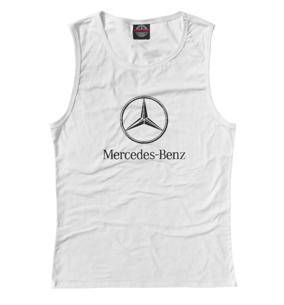 Женская майка с изображением Mercedes-Benz цвета Белый