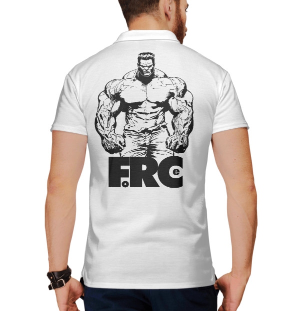 Мужское поло с изображением Force цвета Белый