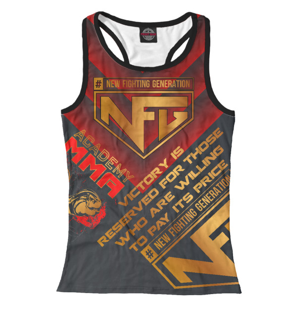 Женская майка-борцовка с изображением MMA цвета Белый