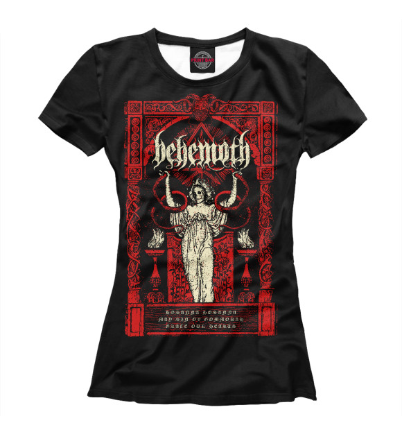 Футболка для девочек с изображением Behemoth цвета Белый