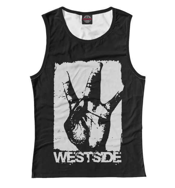 Майка для девочки с изображением Westside цвета Белый