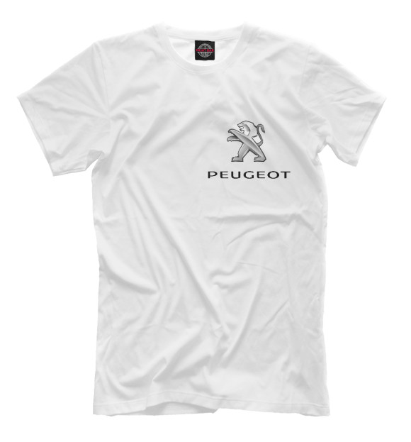 Футболка для мальчиков с изображением Peugeot цвета Белый
