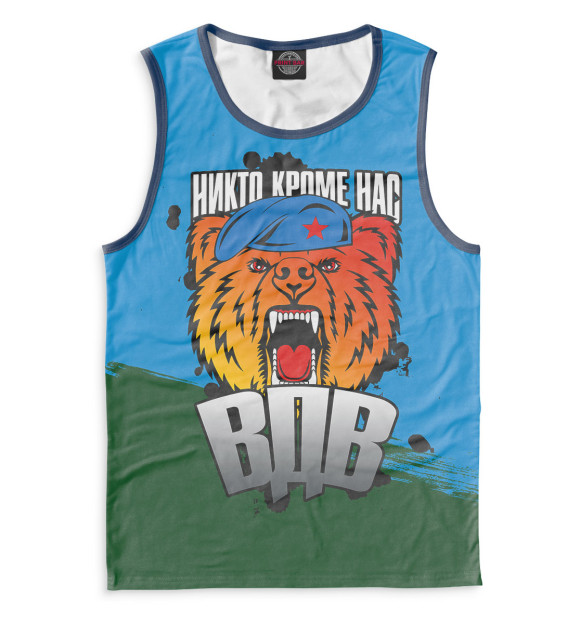 Мужская майка с изображением ВДВ цвета Белый