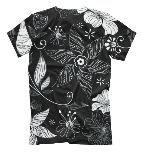 Футболки Print Bar, Черный, Цветочки
