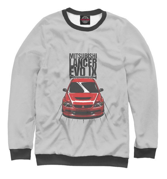 Свитшот для мальчиков с изображением Mitsubishi Lancer Evo IX цвета Белый