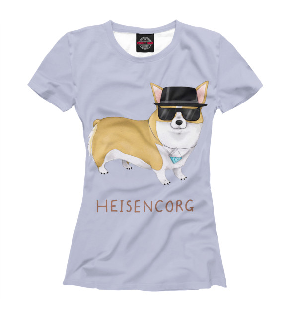 Футболка для девочек с изображением Heisencorg цвета Белый