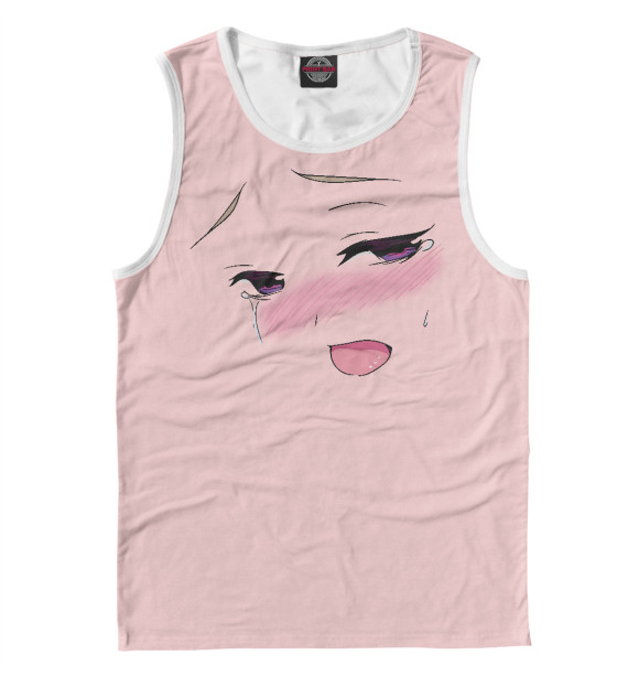 Мужская майка с изображением Ahegao цвета Белый