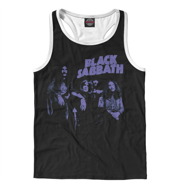 Мужская майка-борцовка с изображением Black Sabbath цвета Белый
