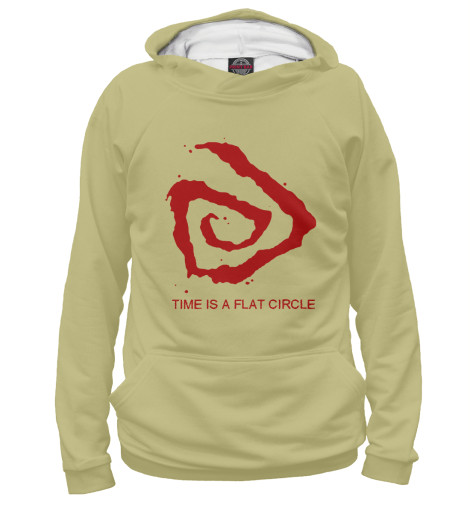 

Худи Print Bar, Белый, Time is a flat circle