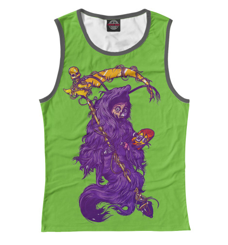 

Майки Print Bar, Белый, Cмерть с косой и скейтом