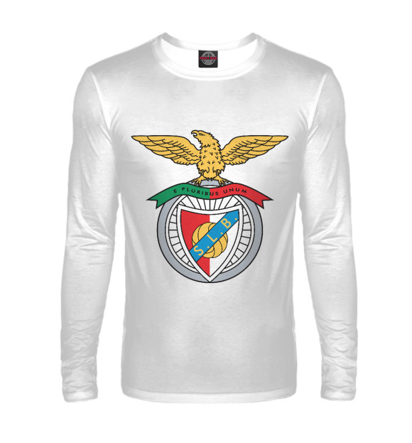 Мужской лонгслив с изображением Benfica цвета Белый