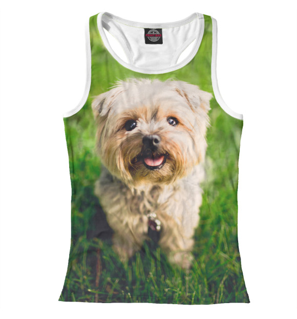 Женская майка-борцовка с изображением Йорк цвета Белый