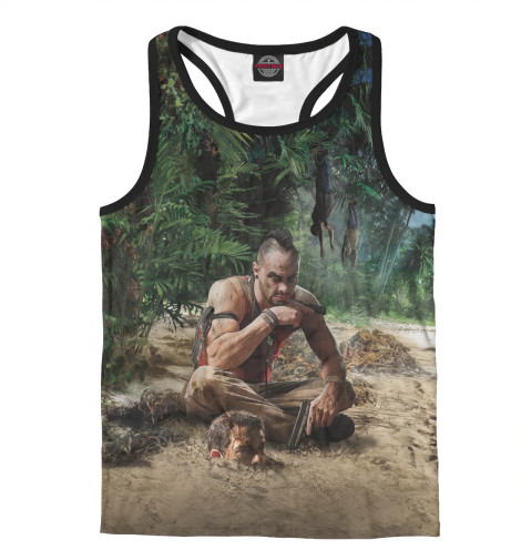 

Майки борцовки Print Bar, Белый, Far Cry 3 — Ваас
