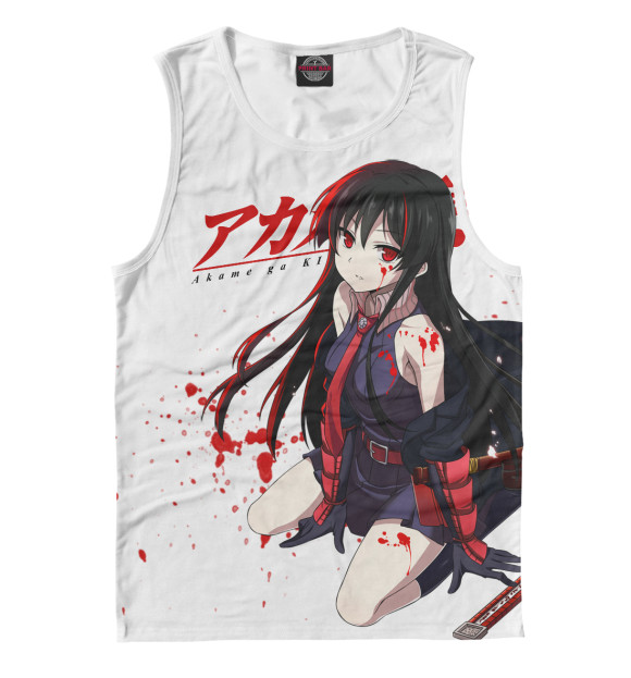 Майка для мальчика с притом Убийца Акамэ цвета Белый Майка для мальчика с изображением Убийца Акамэ цвета Белый