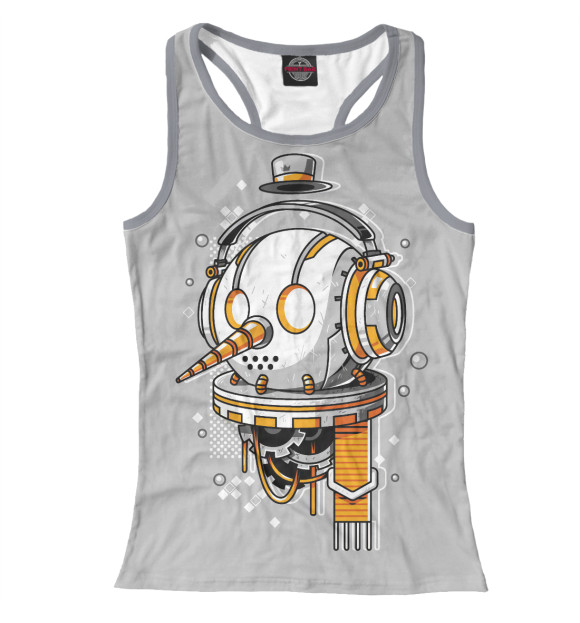 Женская майка-борцовка с изображением Отморозок цвета Белый