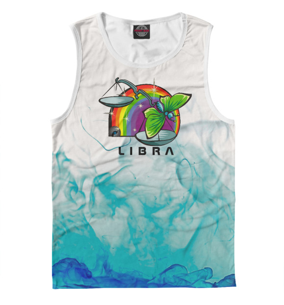 Майка для мальчика с изображением 1980s Rainbow with Libra цвета Белый