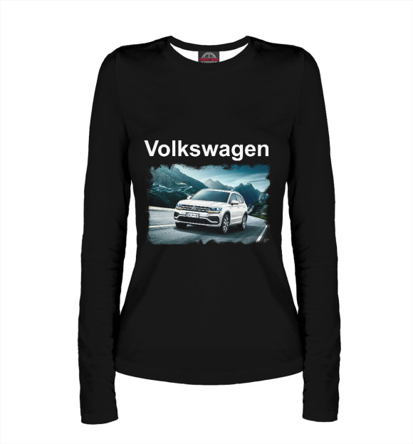 Женский лонгслив с изображением Volkswagen цвета Белый