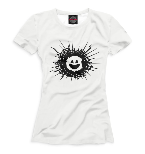 Женская футболка с изображением Black Mirror цвета Белый