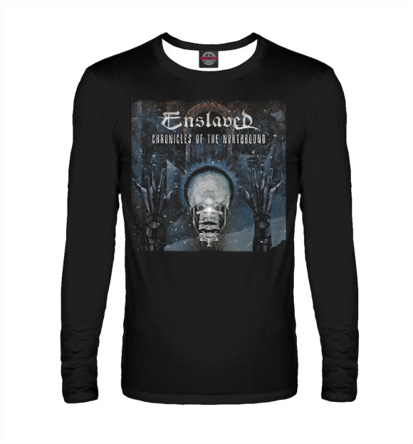 Мужской лонгслив с изображением Enslaved цвета Белый