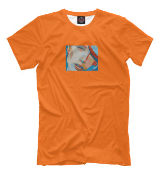 Мужская футболка Портрет девушки в стиле поп арт