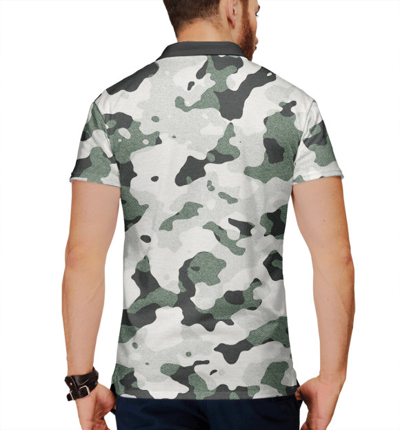 Мужское поло с изображением ВДВ Россия | Армия Россия цвета Белый