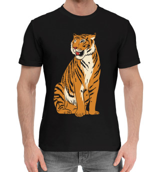 Мужская хлопковая футболка Могущественный тигр