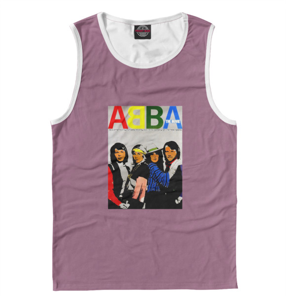 Мужская майка с изображением ABBA цвета Белый