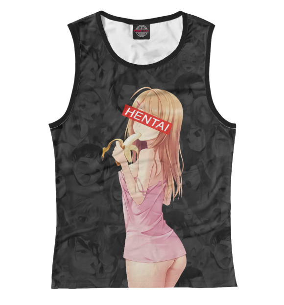 Женская майка с изображением Хентай цвета Белый