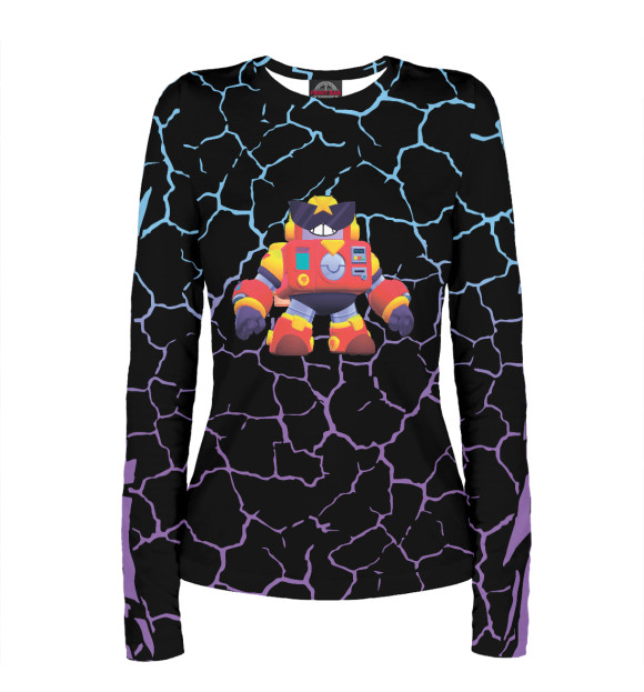 Женский лонгслив с изображением Brawl Stars цвета Белый